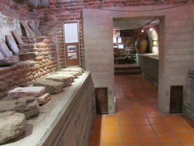 in the basement, a museum of the building's history