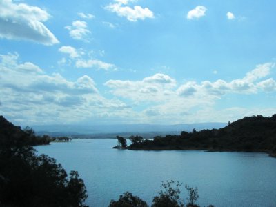 Los Molinos reservoir, one of many in the Sierras