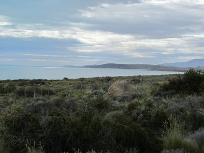 looking back toward the nearby town of El Calafate