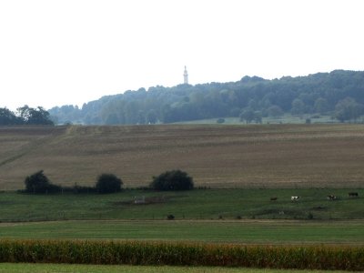 in the distance, the American monument on the butte of Montfaucon-dArgonne