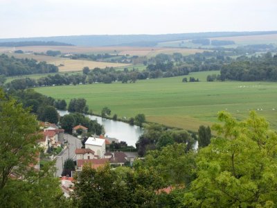 the church has an outstanding view down the Meuse river valley