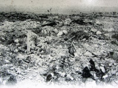 ...but by 1917 was one of eight villages in the red zone completely destroyed...