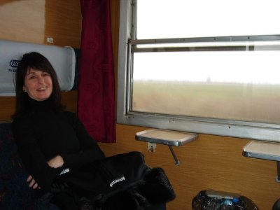 on the train to Przemysl