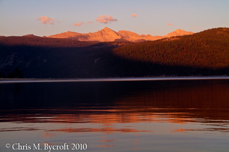 Sunset over Lake Thomas Edison