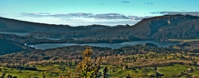 Lake Rotomahana, Mt Tarawera behind