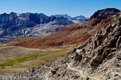 The path ahead, from Pinchot Pass