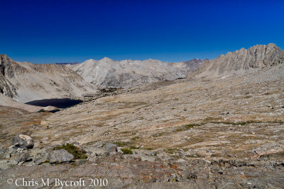 View North, towards Mt Ruskin, Mather Pass, and The Palisades.