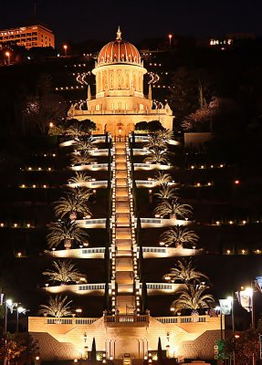 Bahai Temple by Night  : Haifa