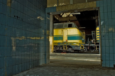 Diesel Train Depot, abandoned..