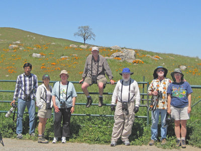 The group after good views of a Rock Wren