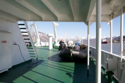 Ship Stern and Zodiac Storage