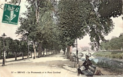 35 - BRIVE - La Promenade et le Pont Cardinal