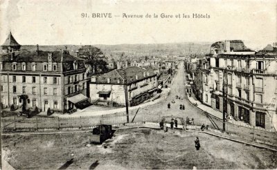 91. BRIVE - Avenue de la Gare et les Hôtels
