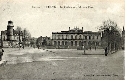 18. BRIVE - Le Théâtre et le Château d'Eau