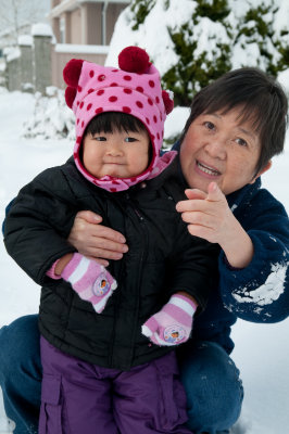 In Snow With Grandma
