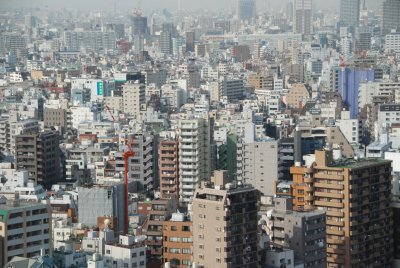 View of Asakusa, Tokyo from the Asahi tower