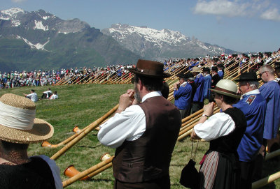 Alp Horn festival, Murren, Switzerland