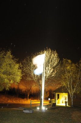 Flagpole at entrance