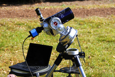 Setup to photograph Venus during the day