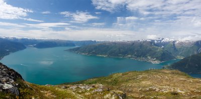 Sognefjord and Balestrand: view from Storholtsfjellet