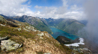 Vetlefjorden - view from Tjuatoten mountain
