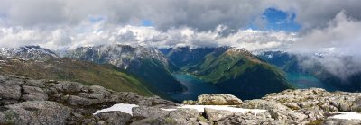 Vetlefjorden and Fjrlandfjord  - view from Tjuatoten