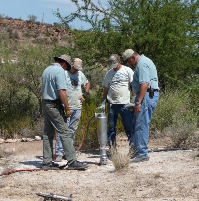 Watching the Hydraulic Rock Splitter at work