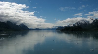 Glacier Bay, Alaska on a sunny day