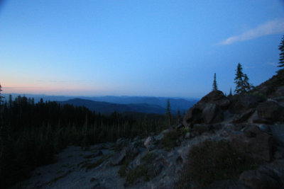 We started at 4AM, and made it to the boulder field at 5AM.
