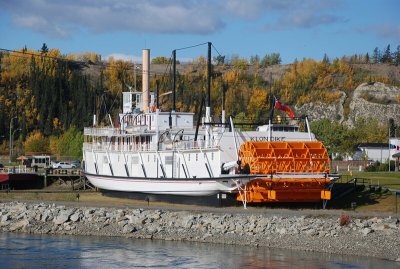 The S.S. Klondike used to be an operating steamship on the Yukon River