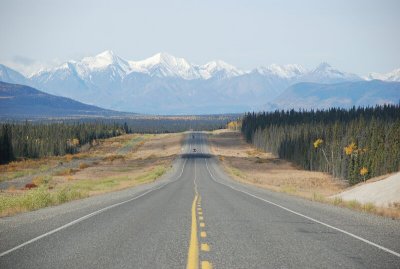 Approaching the St. Elias Mountains on the Alaska Highway between Whitehorse & Haines Junction