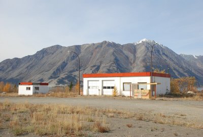 Abandoned gas station along the Alaska Highway