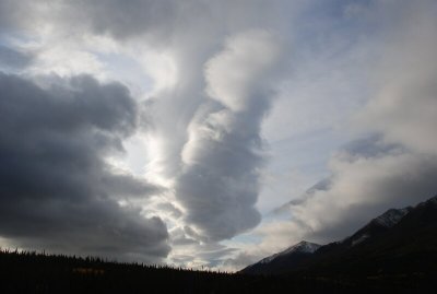 Cloud formations at Kathleen Lake