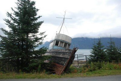 Abandoned boat, Haines