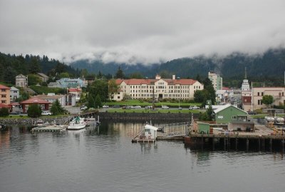 The Sitka Pioneer Home (in the center) was originally a Marine Corps baracks