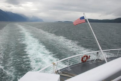 Aboard the M/V Columbia; For travel on the Alaska Marine Highway System, go to http://www.dot.state.ak.us/amhs/