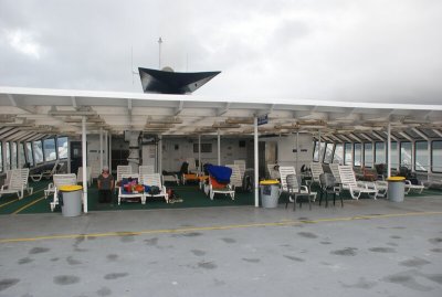 The solarium deck on the M/V Columbia