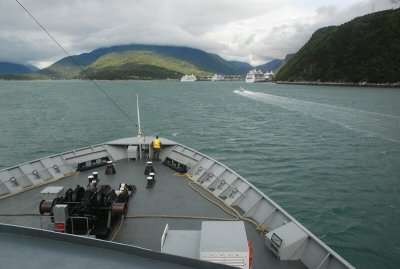 Approaching Skagway in the Tayia Inlet