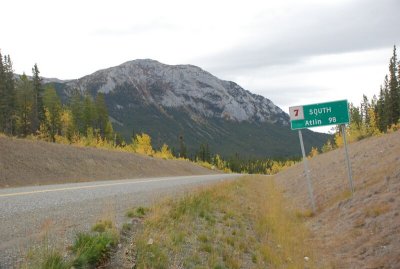 Yukon Highway 7 heads south towards Atlin, BC