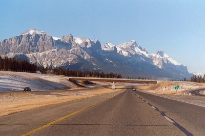 Approaching the Canadian Rockies near Canmore