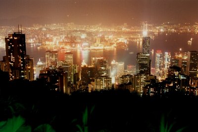 Nightime view from The Peak