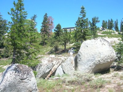 The Tahoe Rim trail runs right by the top of the Diamond Peak chair lift