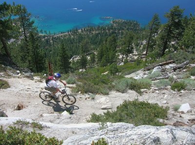 Looking down towards Flume Trail & Lake Tahoe