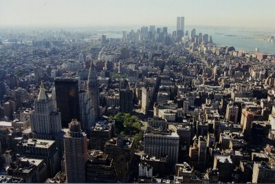 Looking south over Manhattan from Empire State Building