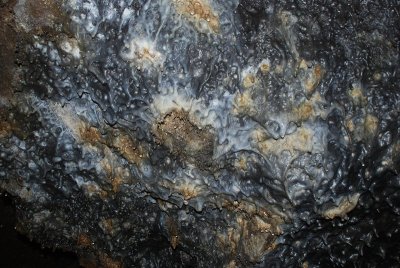 Inside a lava tube at Lava Beds National Monument