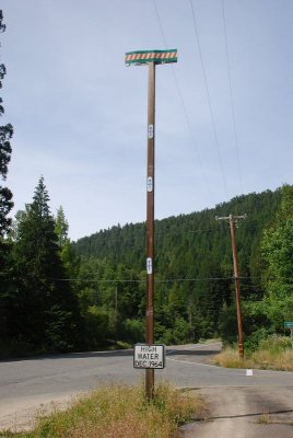 1964 flood high water marker at Weott