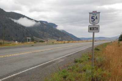 Along British Columbia Highway 5A between Merritt and Kamloops