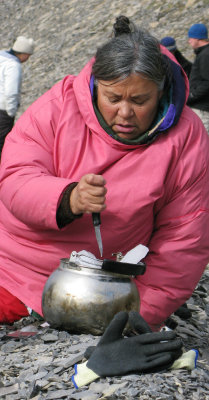 Preparing tea