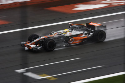 Lewis Hamilton in the rain at Monza. NotHDR