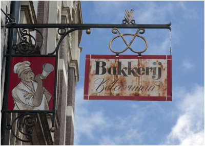 nostalgisch uithangbord bakkerij Kelderman